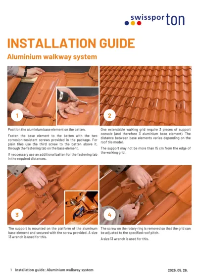 Installation guide ALU walkway 2025 EN